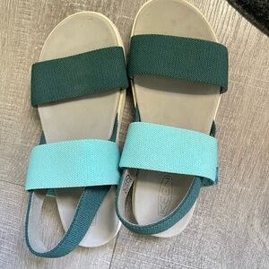 Keen Women's Sandals - Dark Green and Light Blue